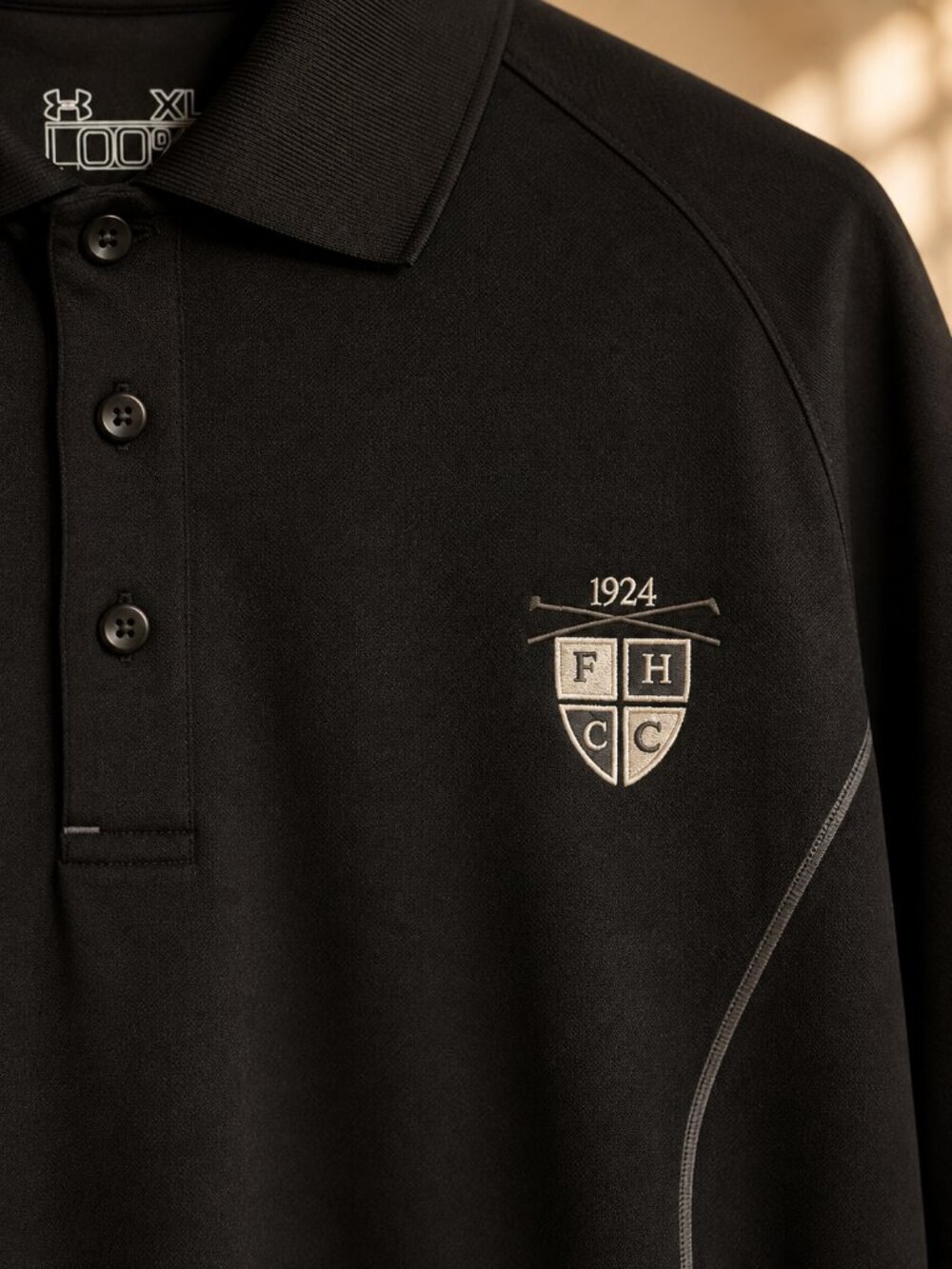 Under Armour ColdGear Men's XL Black Long Sleeve Performance Polo - Picture 3 of 6